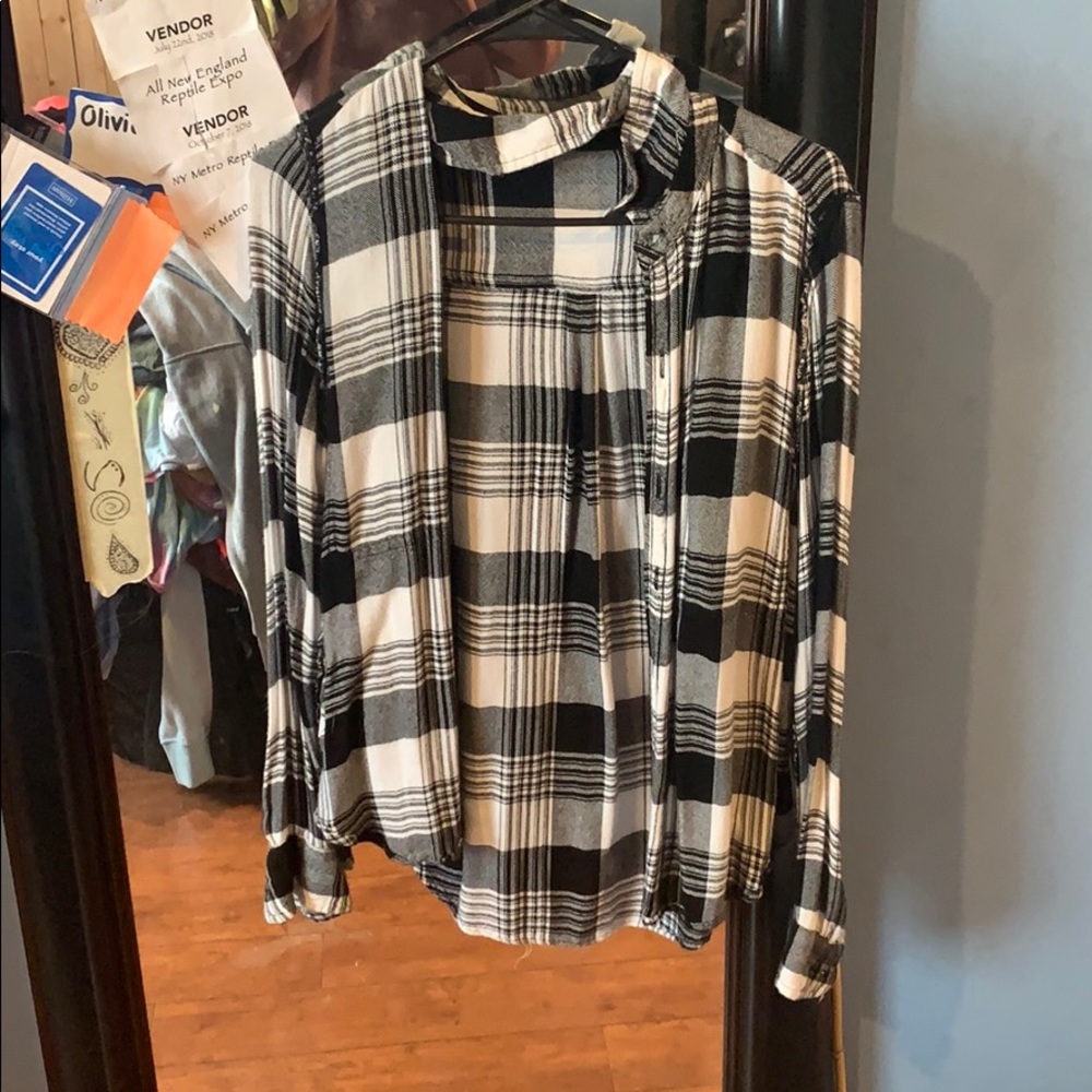 black and white flannel